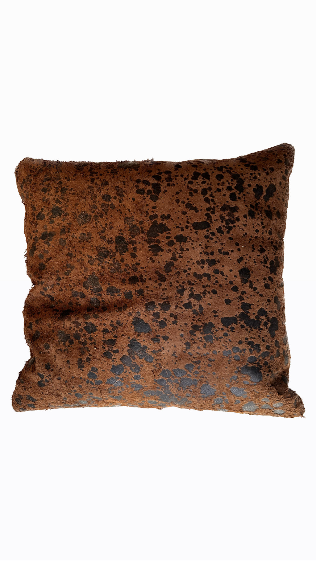 Funda cojín cuadrada  de piel pelo-rustico